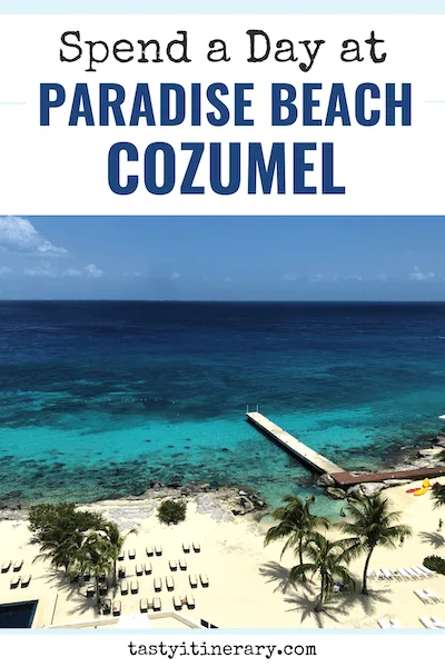 pinterest marketing pin | paradise beach in cozumel cruise port
