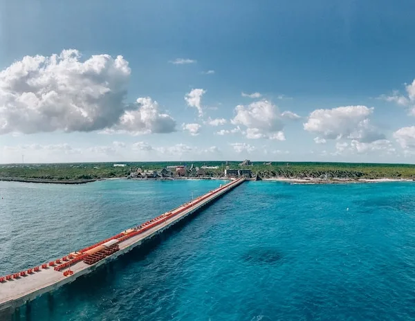 View of Costa Maya Cruise Terminal from the cruise ship