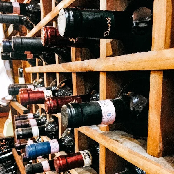 Wine in shelves
