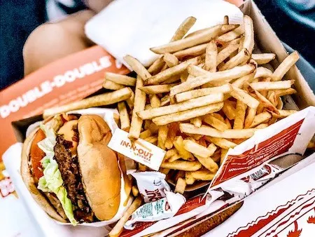 Burger and fries from In-n-out