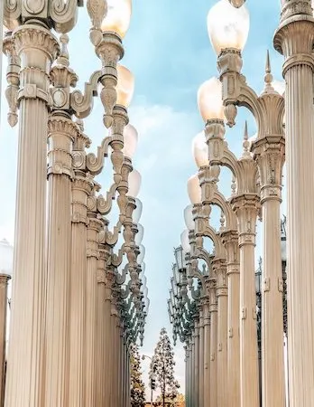 Rows of urban lights from Lacma