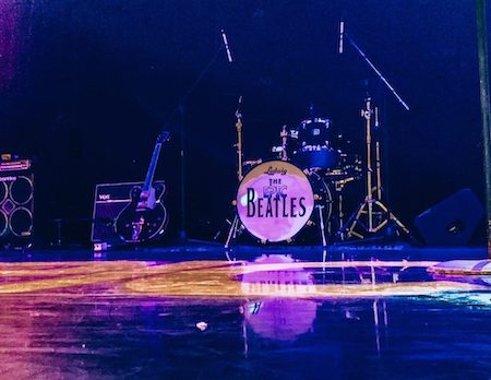 Drum set on state of Beatlemania show on Norwegian Cruise