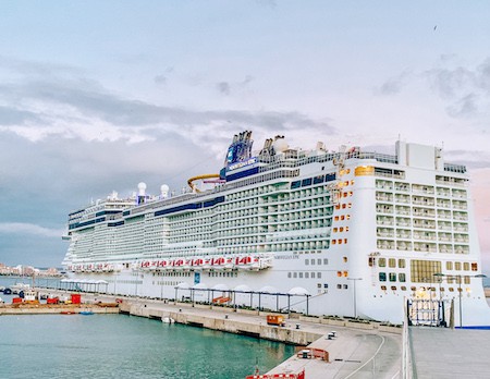 Norwegian Epic Cruise Ship Docked in Palma De Mallorca Port