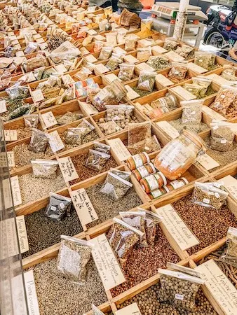 a variety of spics at the farmer's market