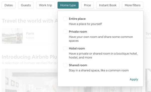 Airbnb Tip - I like to select entire home