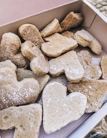 Heart shaped butter Cookies Baked by Nuns at Convento de Santa Clara