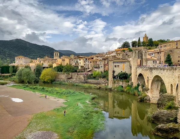 medieval town of besalu in catalonia spain