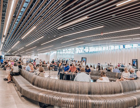 New waiting area at the Celebrity Cruise Fort Lauderdale terminal