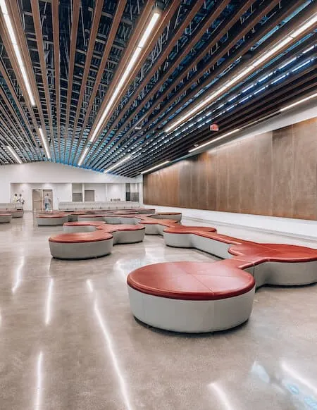 waiting area at the new Celebrity Cruise Fort Lauderdale terminal