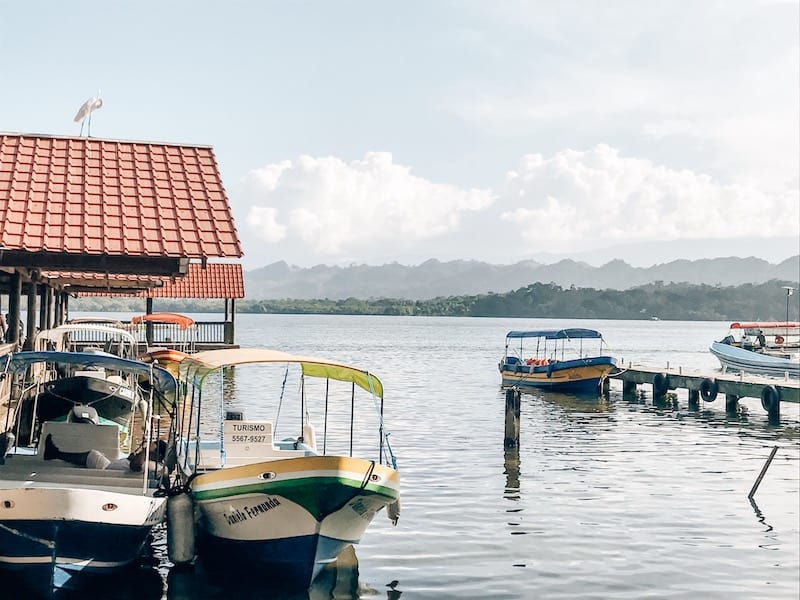 Boats docked in Livingston Guatemala