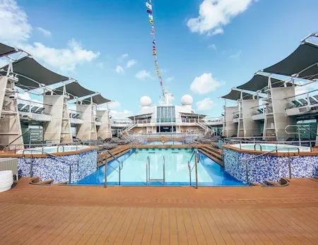 cruise ship lido deck and pool