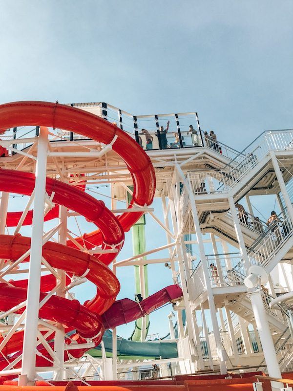 Waterslides on cruise ships