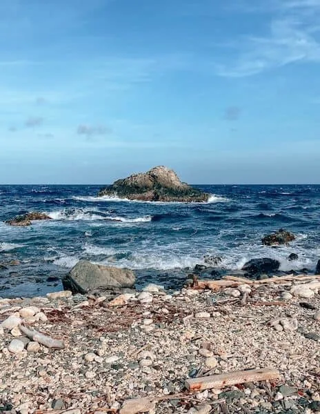 Rocky Beach at Arikoki National Park in Aruba