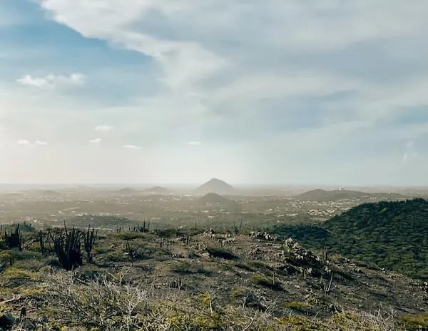 View from Jamanota Hill the highest point in Aruba