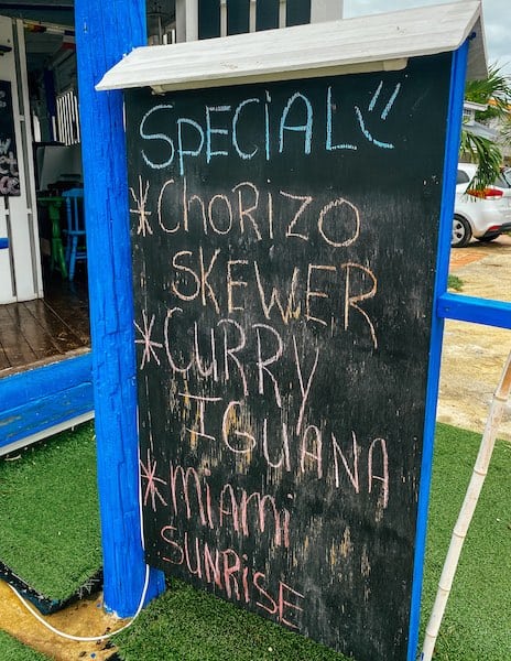 Specials of the day at Blue View Sunset Terrace