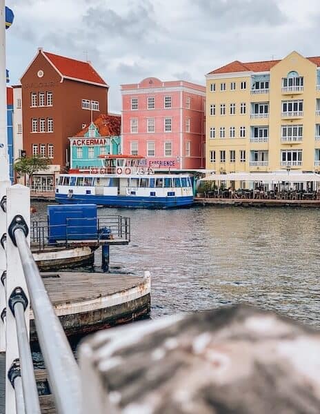 View of Colorful Willemstad from Queen Emma Bridge