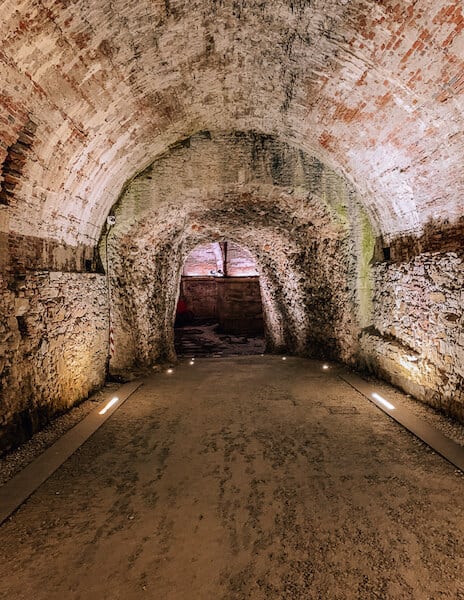 Inside the tunnels of Lucca, Italy