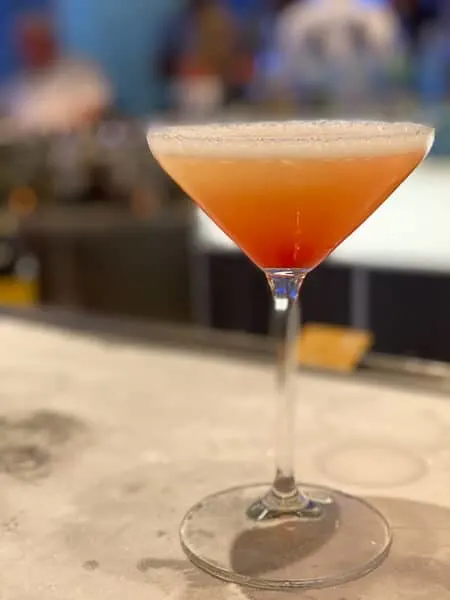 sunrise martini from the martini bar on celebrity equinox