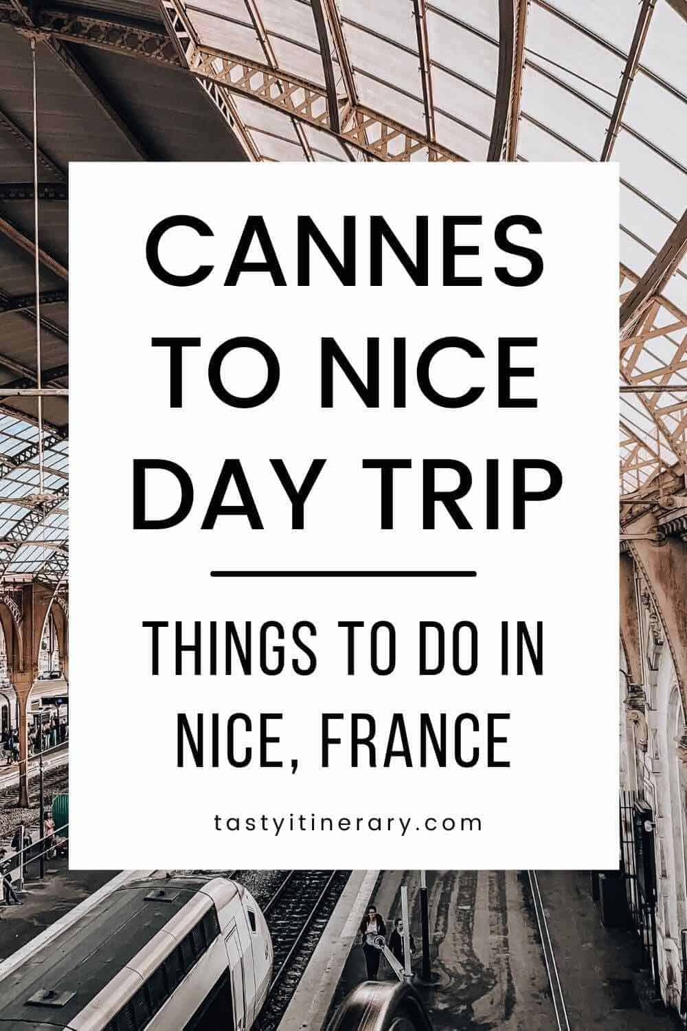 Cannes to Nice Day Trip Pin for Pinterest