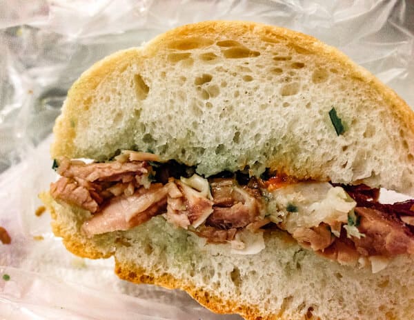 bollito sandwich at da nerbone in florence italy