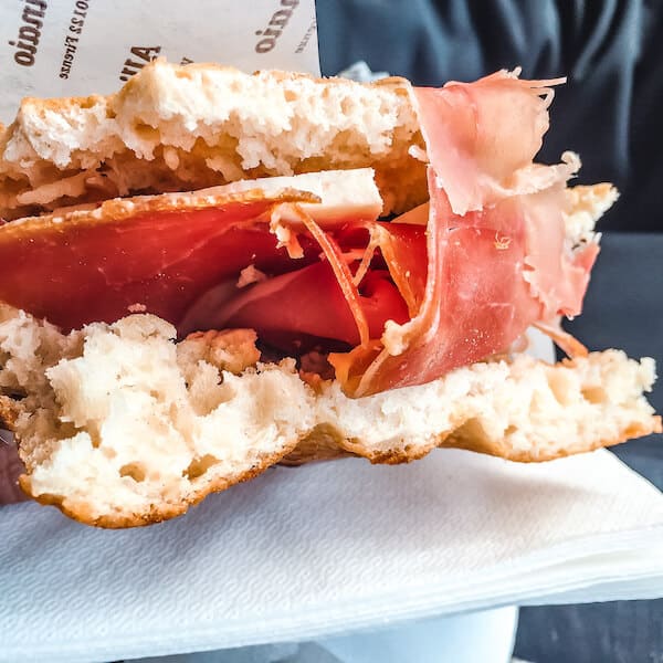Sandwich from All'antico Vinaio • Our Favorite Places to Eat in Florence Italy • TastyItinerary.com