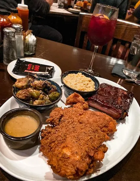 fried chicken and ribs 