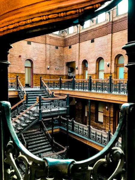 Inside the bradbury building