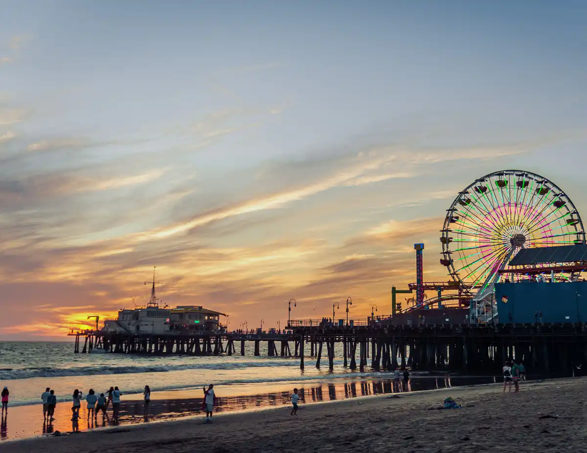 sunset set santa monica pier