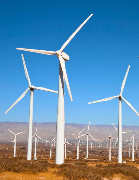 windmills in the palm springs desert