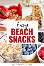 pinterest marketing image for easy beach snacks