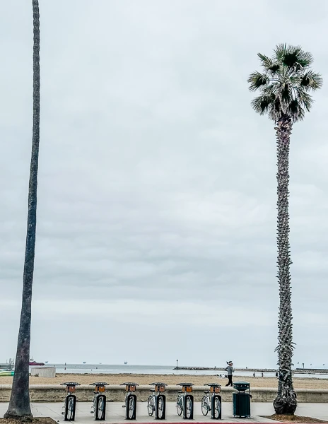 bike stations along the beach in santa barbara