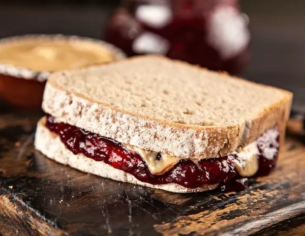 peanut butter and jelly sandwich