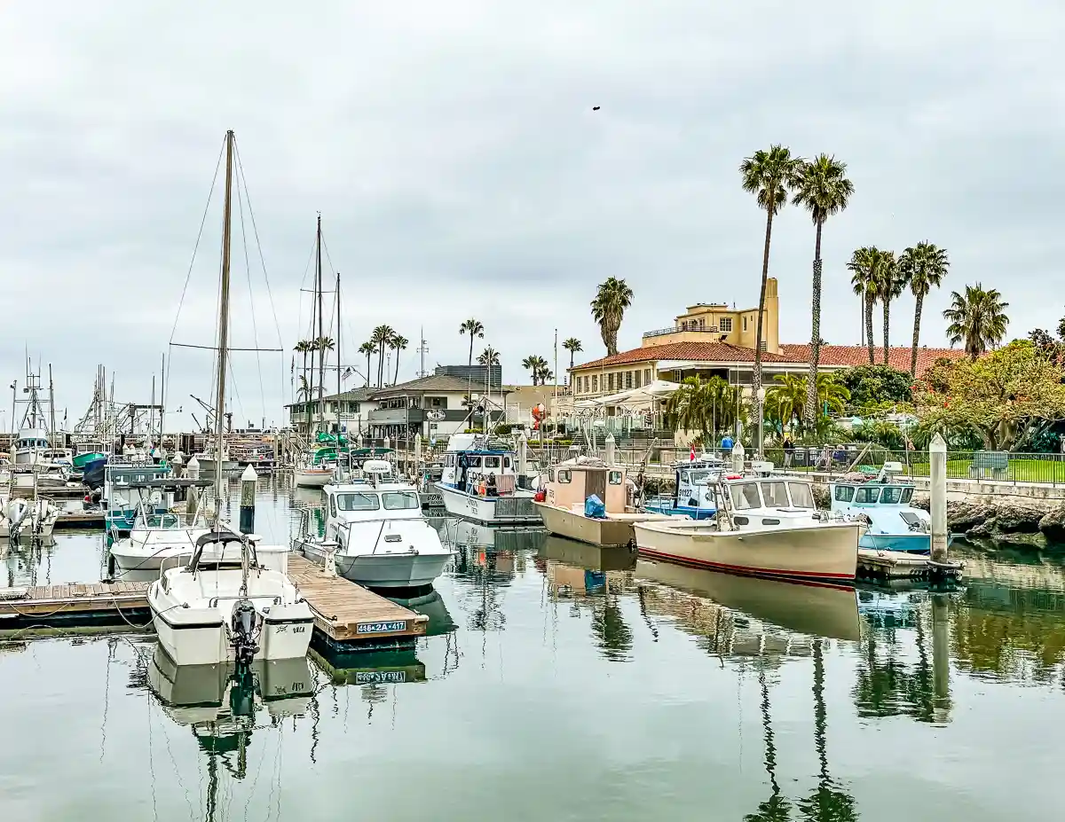 boats on the santa barbara waterfront and harbor