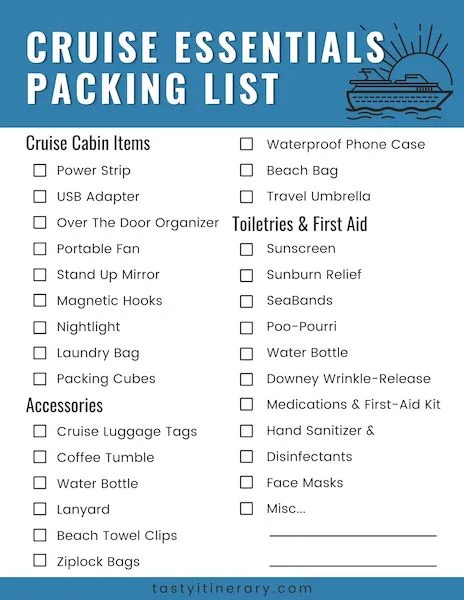 carnival cruise packing guidelines