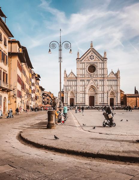 Outside Santa Croce Basilica