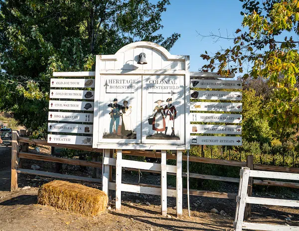 The Hawks Head Tavern building at Riley's Farm with visitors outside