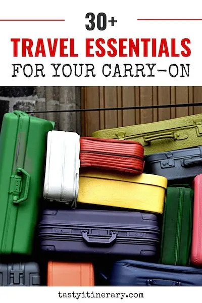 pinterest marketing pin | carry on packing list