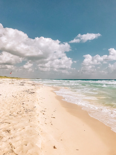 white sandy beach