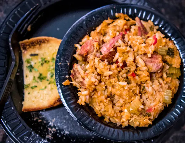 a bowl of jambalaya