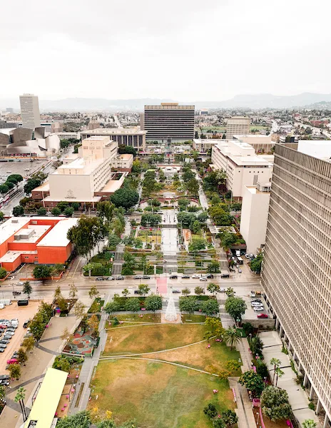 view from los angeles city hall observation deck