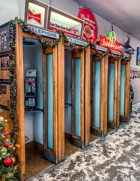 old telephone booths