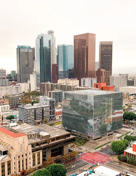 view of city of los angeles from city hall