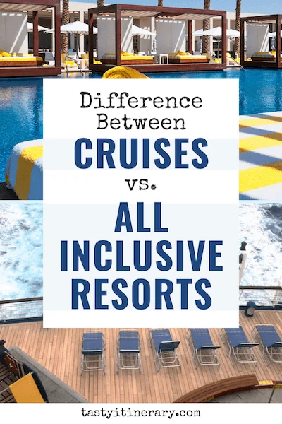pinterest marketing pin | difference between all-inclusive resorts vs cruises
