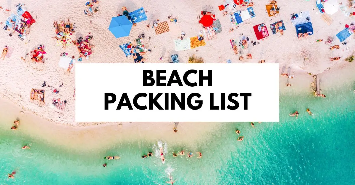 featured image with text | beach packing list