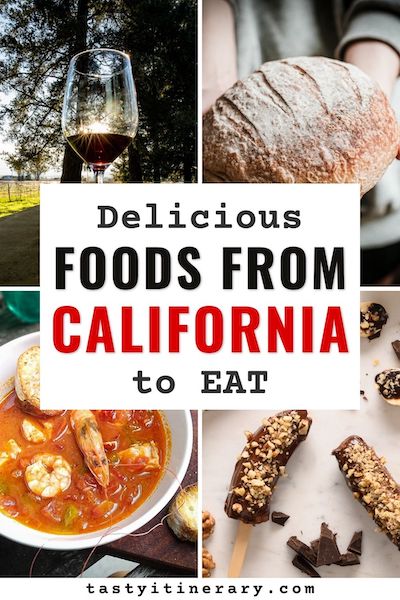 pinterest marketing image | foods from california