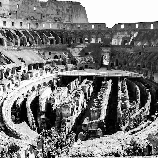 inside the rome colosseum