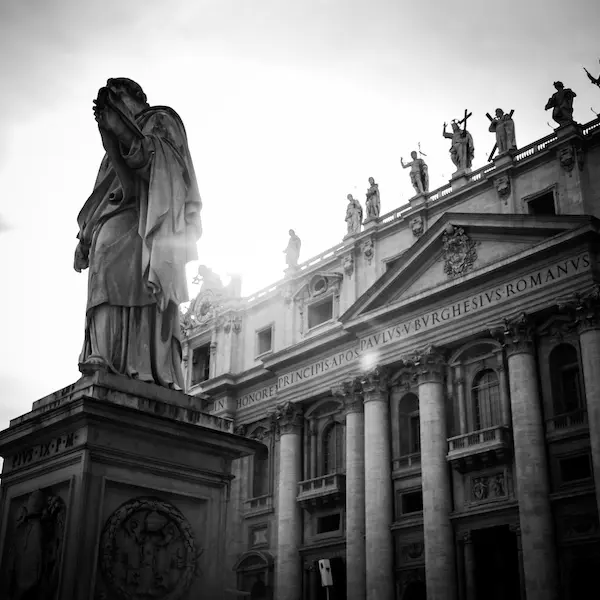 satues of saints inside vatican city