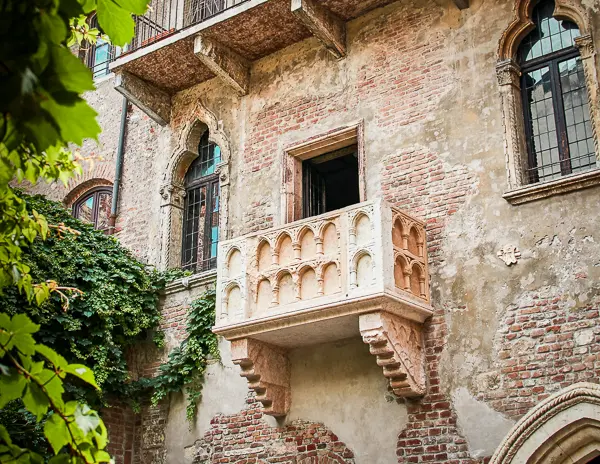 giuliettas balcony in Verona from Romeo and Juliet