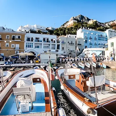 beautiful boats over looking marina grande