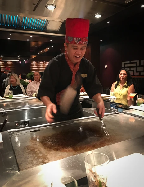 teppanyaki on cruise ship, specialty restaurant